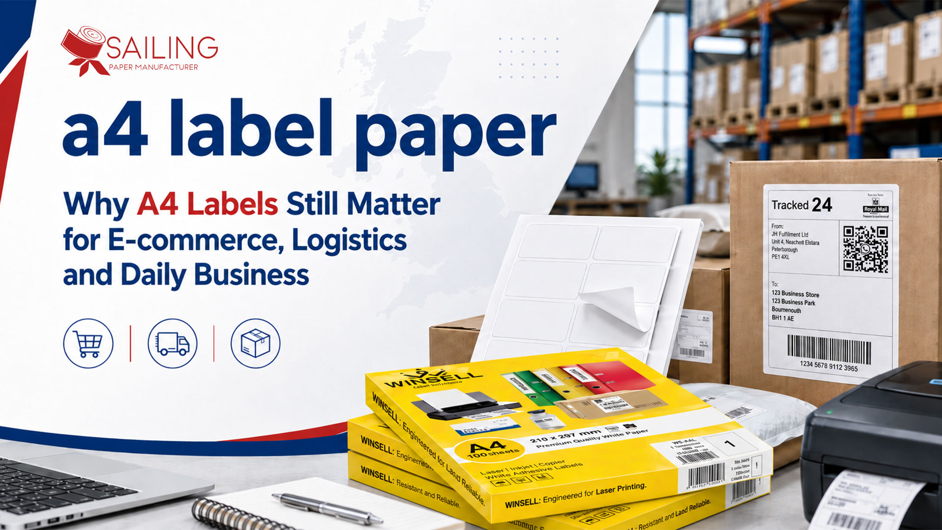 A4 Label Paper in the UK: Why A4 Labels Still Matter for E-commerce, Logistics and Daily Business